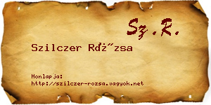 Szilczer Rózsa névjegykártya