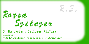 rozsa szilczer business card